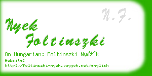 nyek foltinszki business card